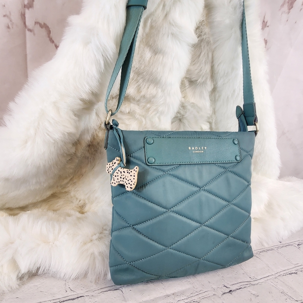 Charleston Medium Zip-Top Crossbody in Lake Color - Picture 2 of 7